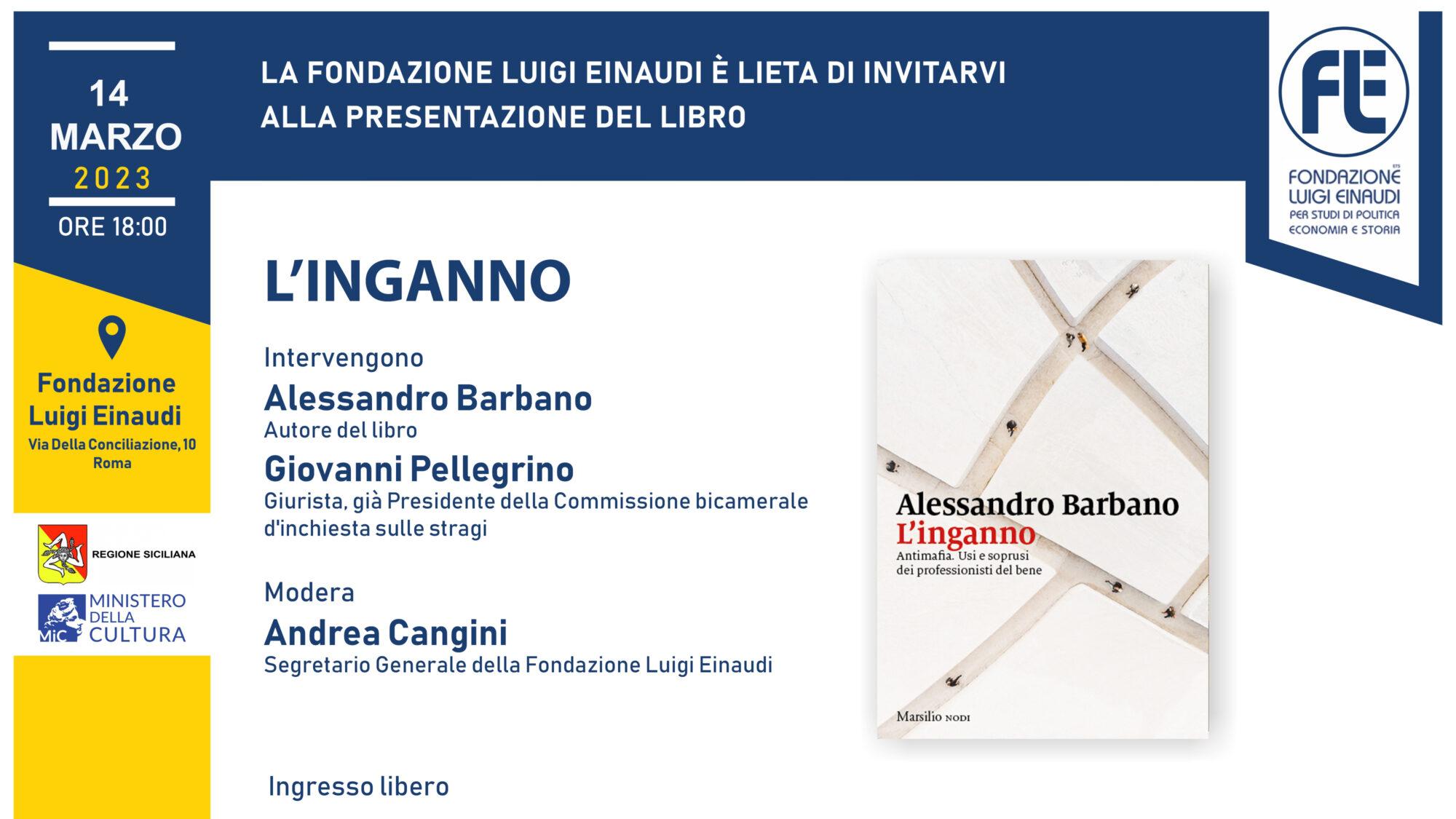 Presentazione del libro "L'inganno" di Alessandro Barbano - Fondazione