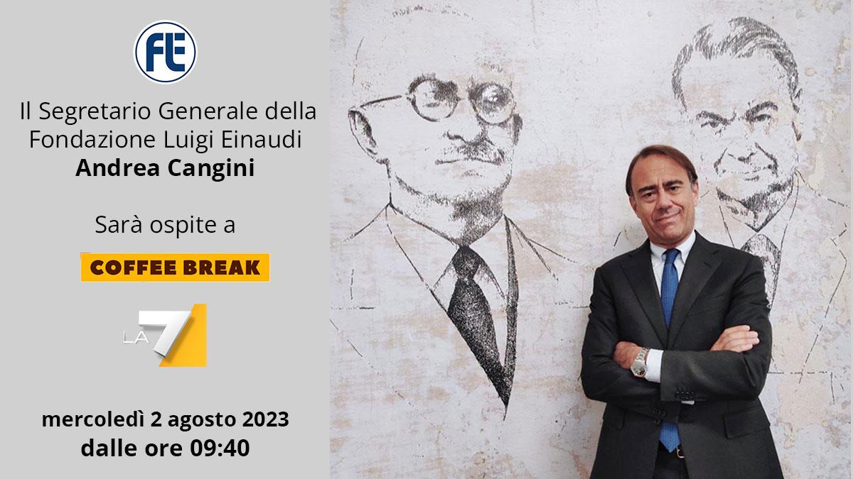 Il Segretario Generale Andrea Cangini ospite a Coffee Break, il 2 agosto 2023