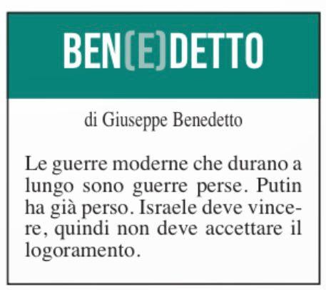 Ben(e)detto del 2 novembre 2023