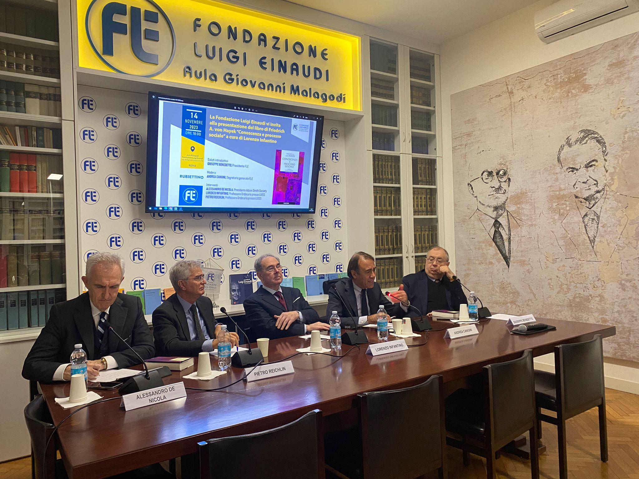 Conoscenza e processo sociale. In Fondazione Einaudi presentato il nuovo libro del Prof. Lorenzo Infantino