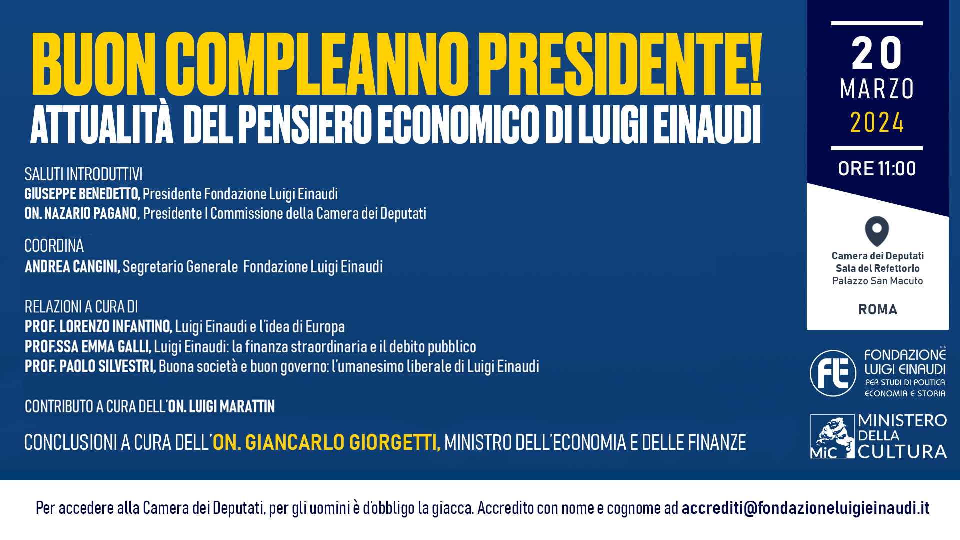 Buon compleanno Presidente! Attualità del pensiero economico di Luigi Einaudi