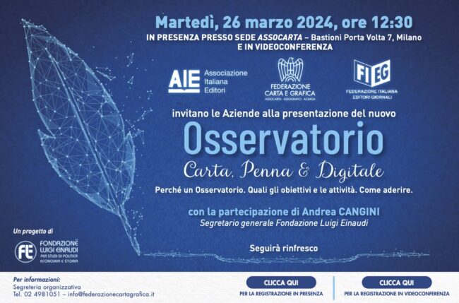 Presentazione dell’Osservatorio Carta, Penna e Digitale presso Assocarta