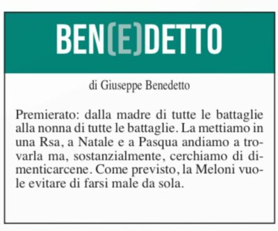 Ben(e)detto del 28 maggio 2024