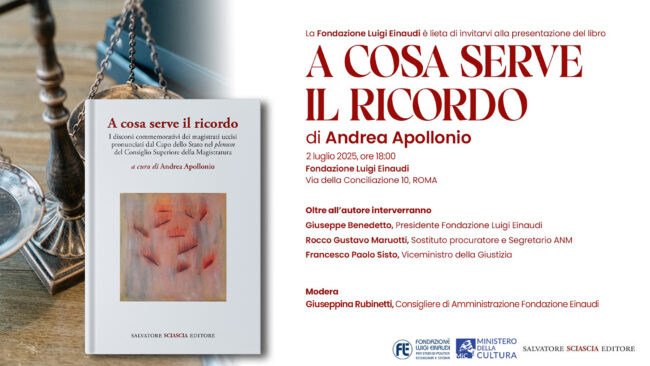 Presentazione del libro “A cosa serve il ricordo” di Andrea Apollonio