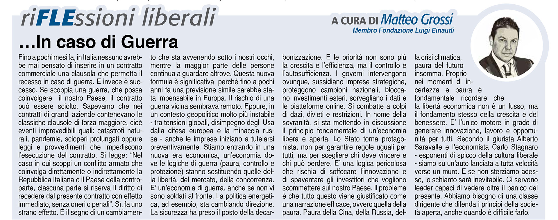 ..in caso di guerra