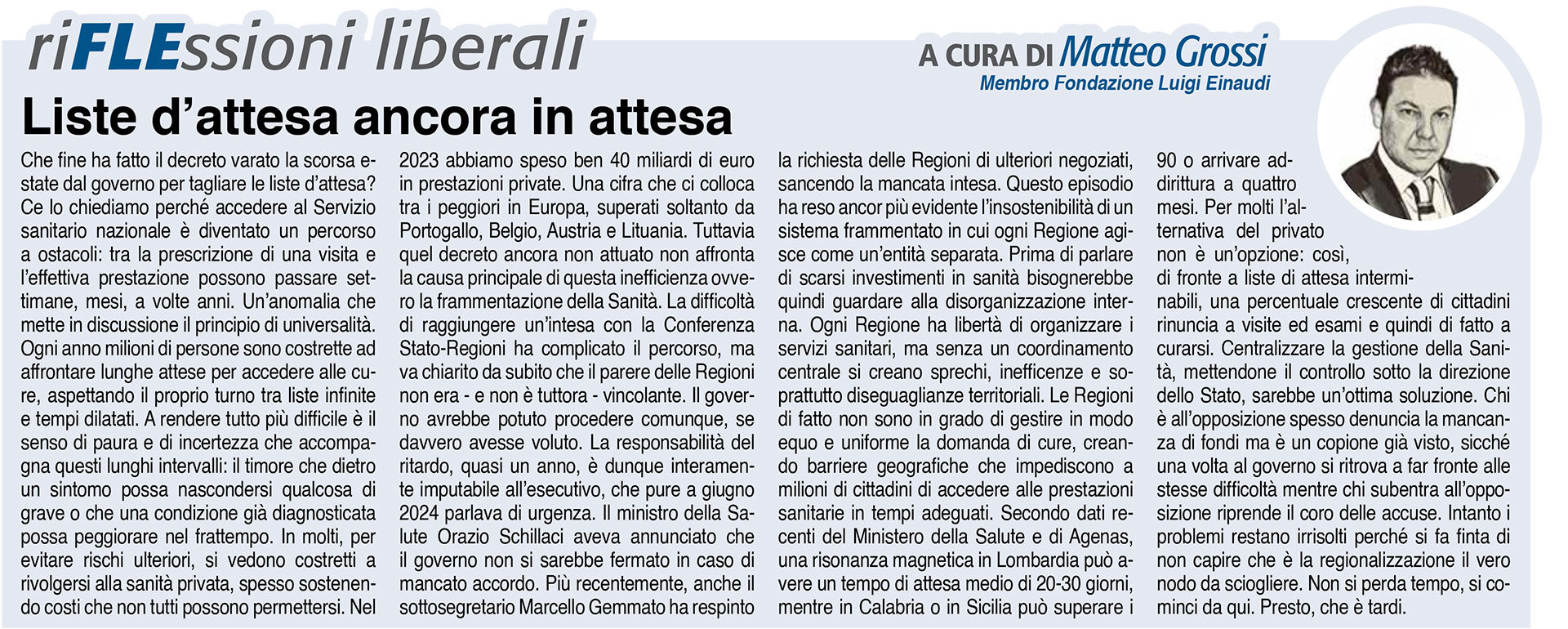 Liste d’attesa ancora in attesa