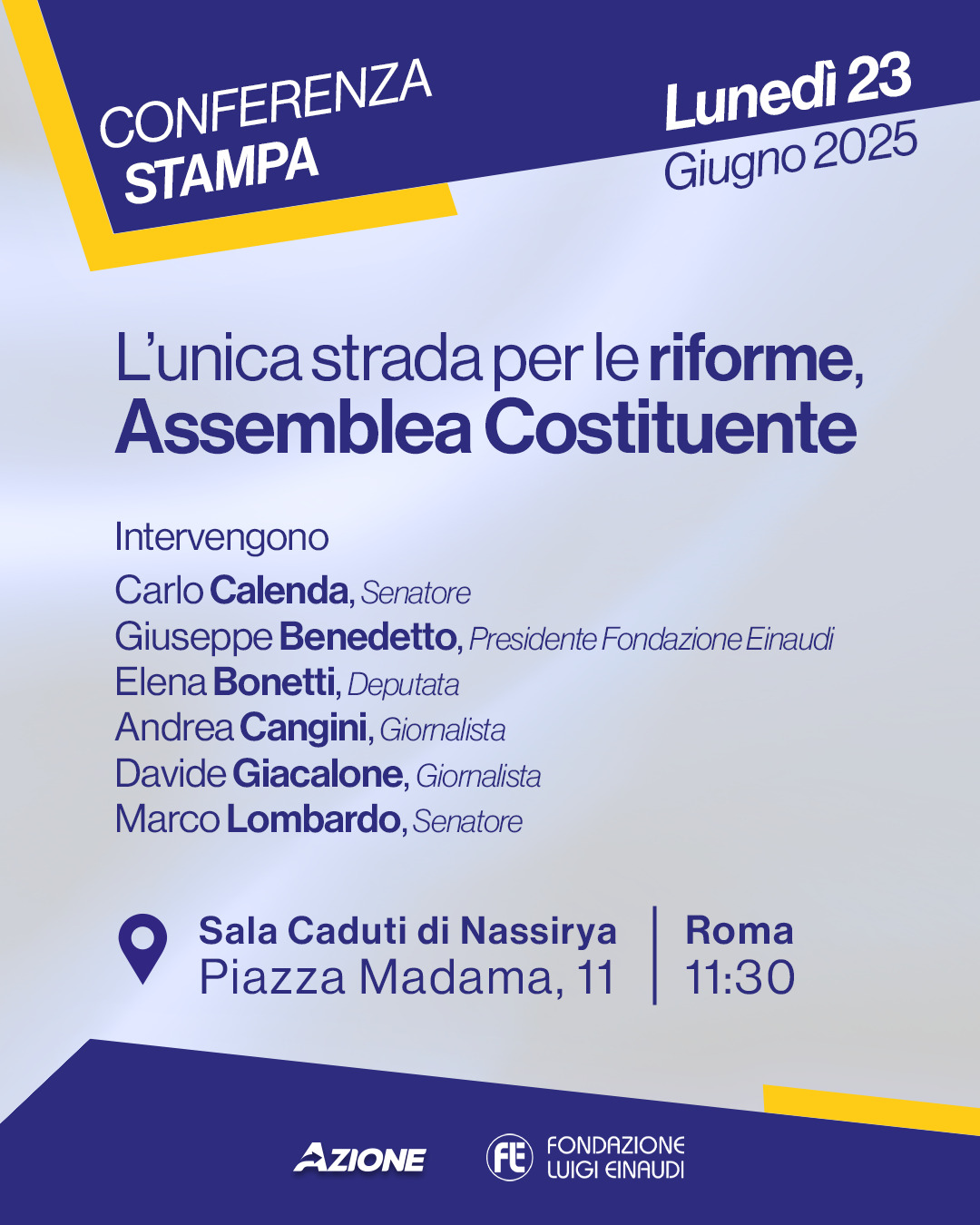 L’unica strada per le riforme, Assemblea Costituente