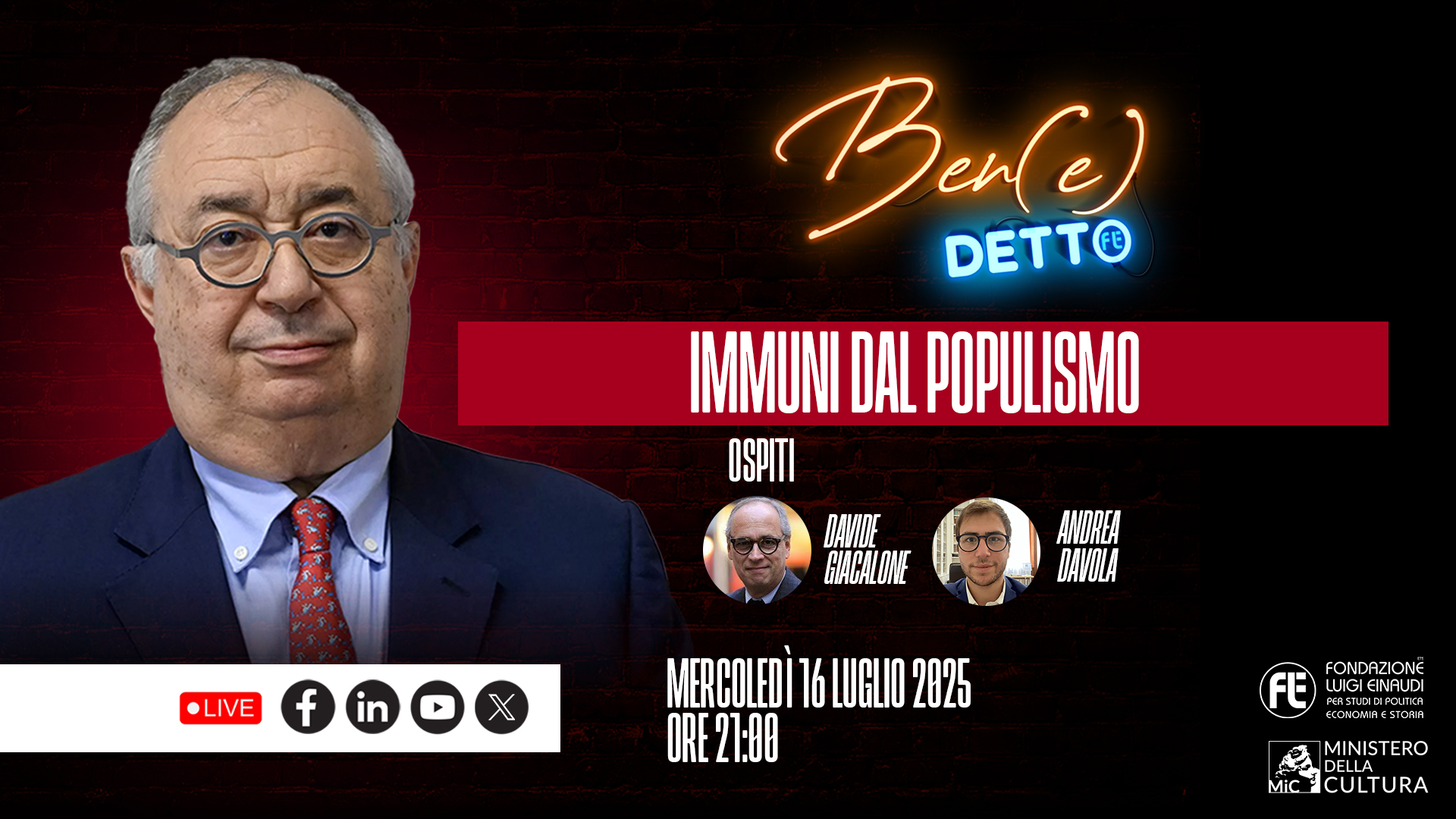 Ben(e)detto – Immuni dal populismo