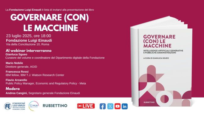 Presentazione del libro “Governare (con) le macchine”