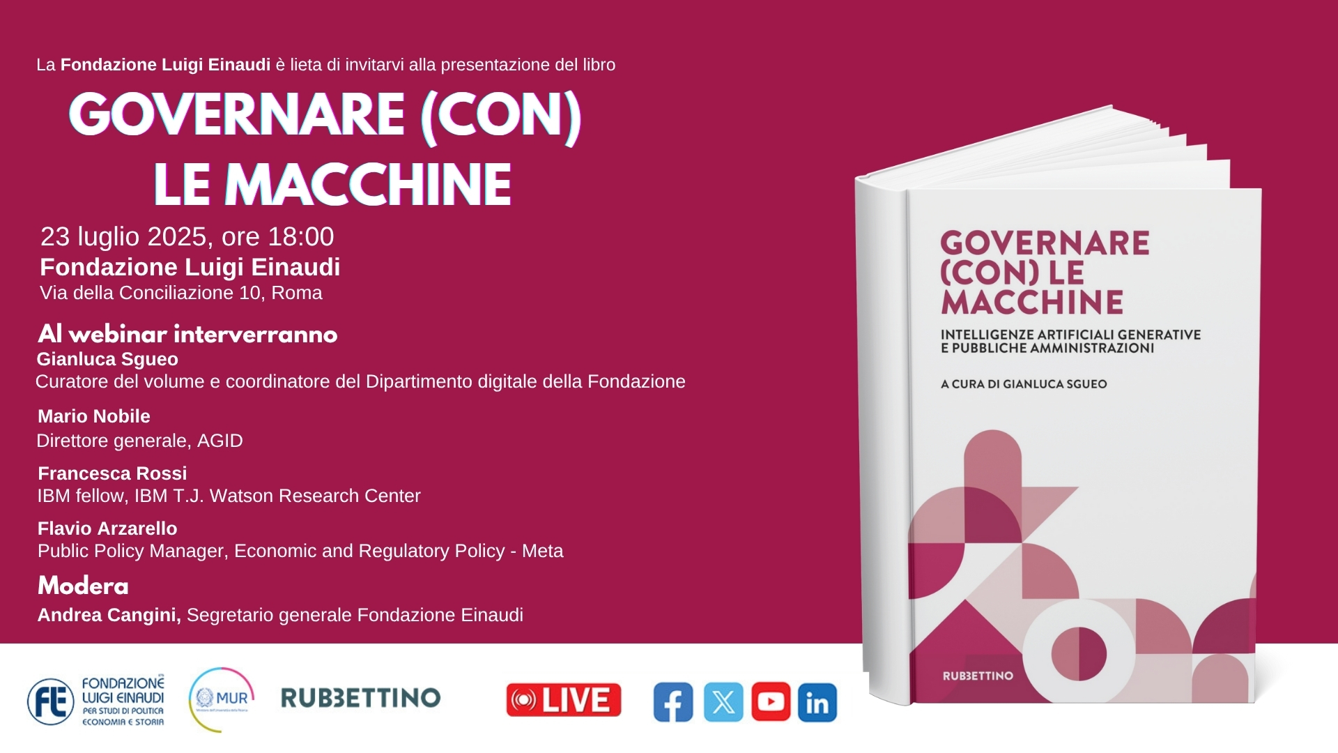 Presentazione del libro “Governare (con) le macchine”