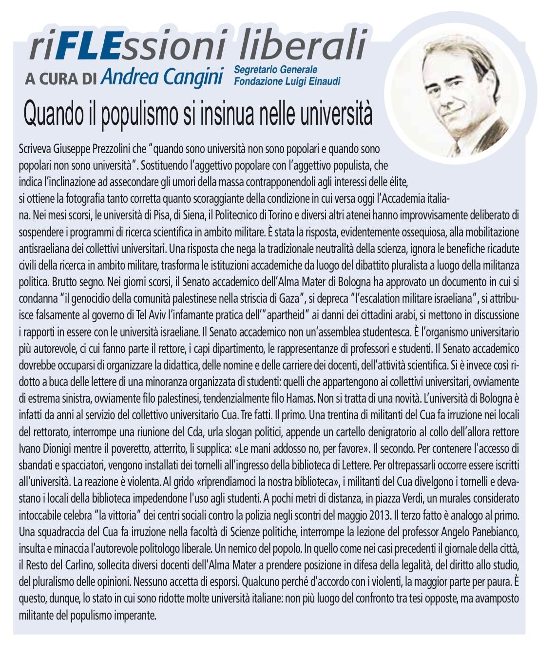 Quando il populismo si insinua nelle università