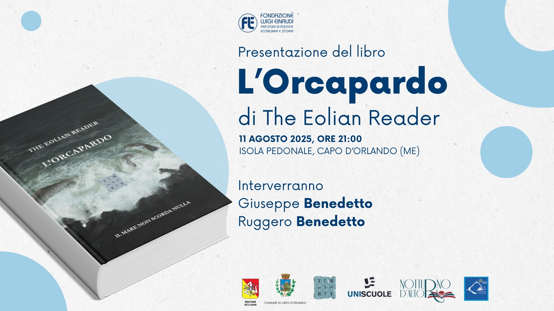 Presentazione del libro “Orcapardo” di The Eolian Reader a Capo d’Orlando
