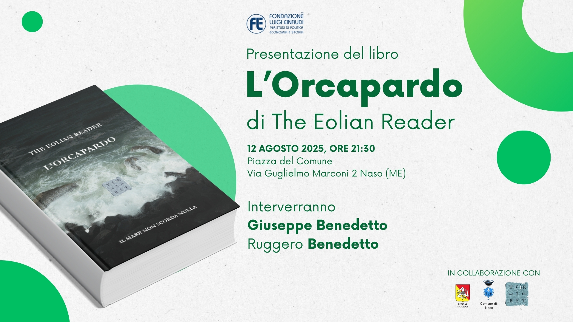 Presentazione del libro “Orcapardo” di The Eolian Reader a Naso