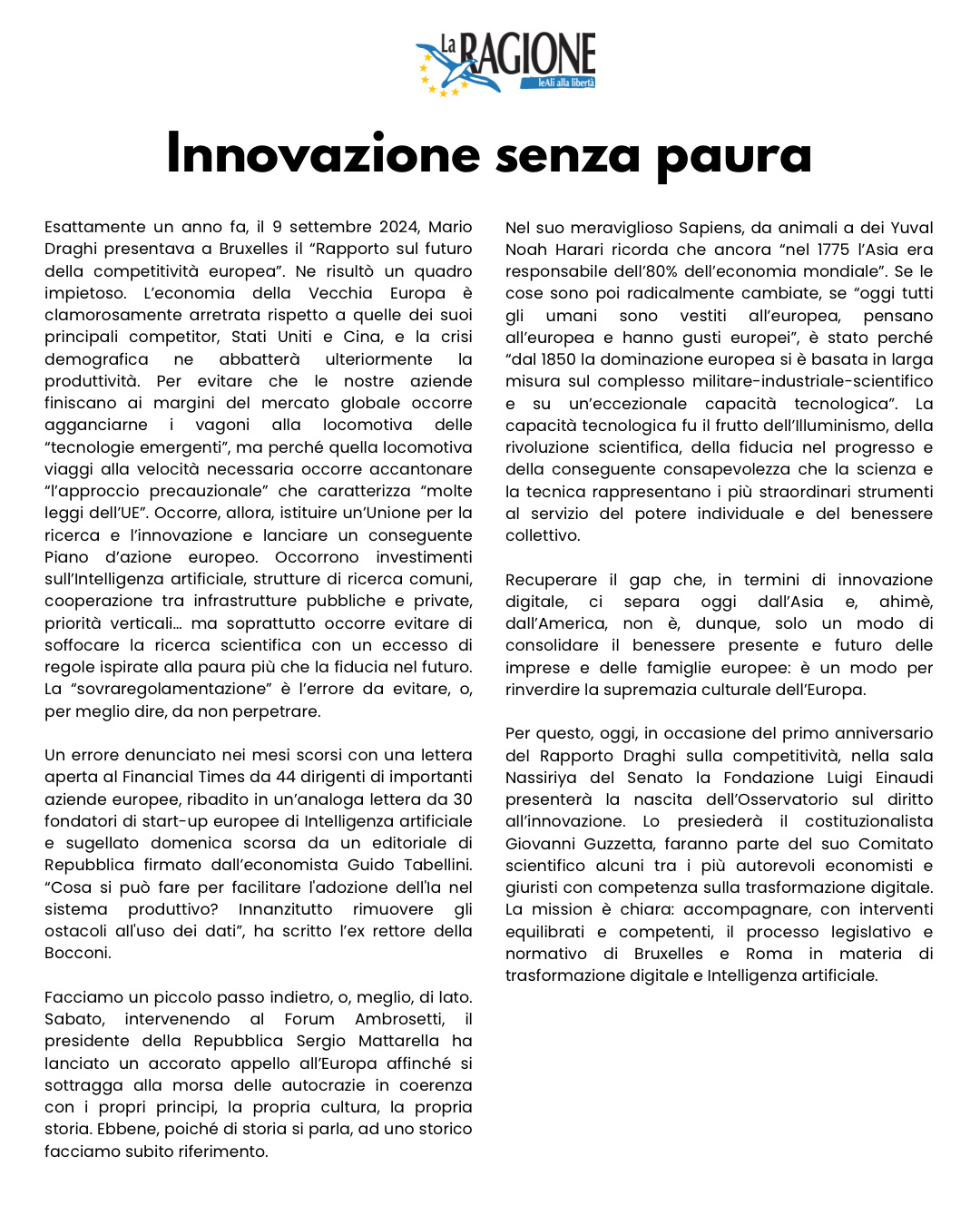 Innovazione senza paura