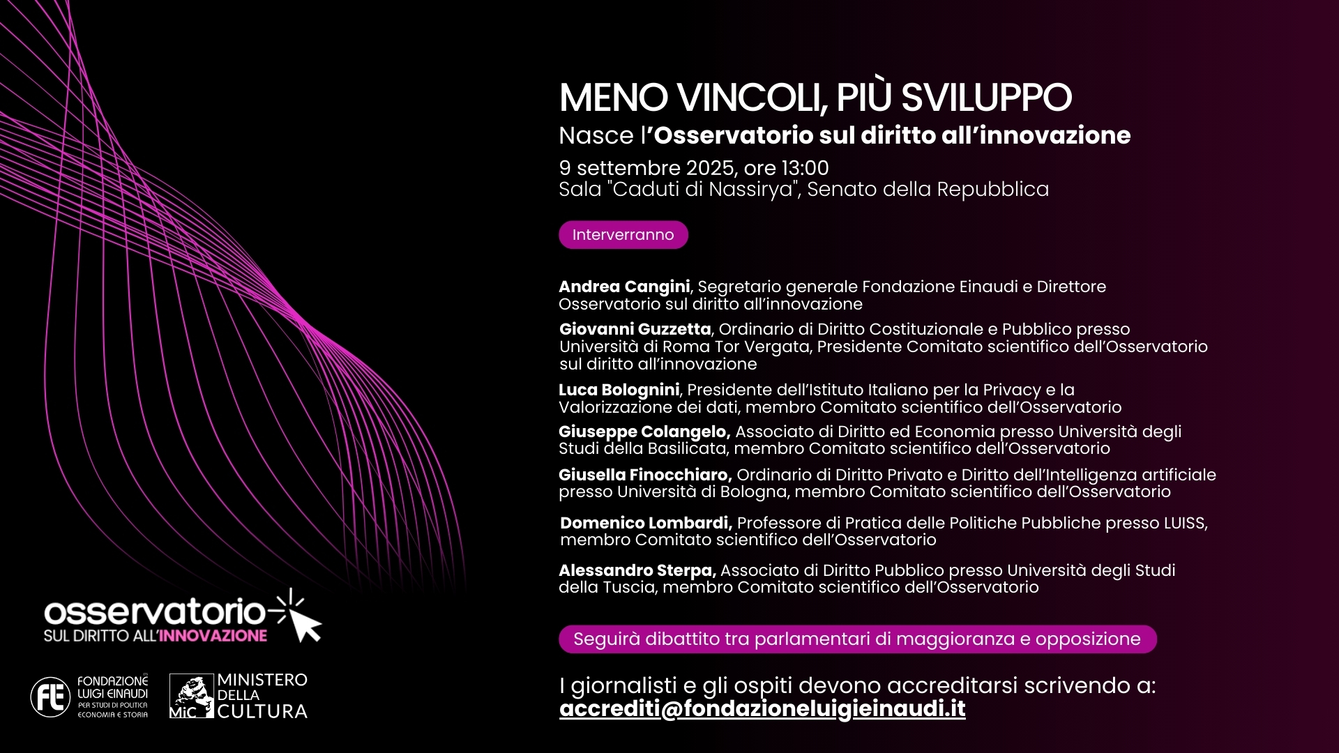 Meno vincoli, più sviluppo. Nasce l’Osservatorio sul Diritto all’Innovazione