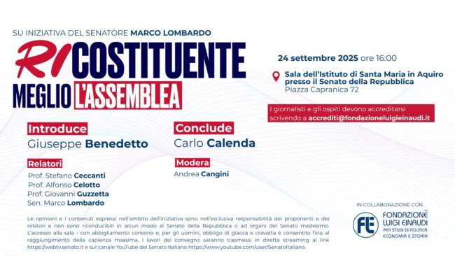 Ricostituente, meglio l’Assemblea