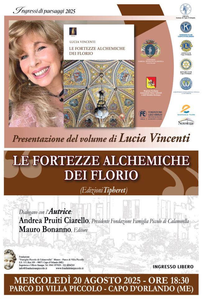 Presentazione del libro “Le fortezze alchemiche dei Florio” di Lucia Vincenti