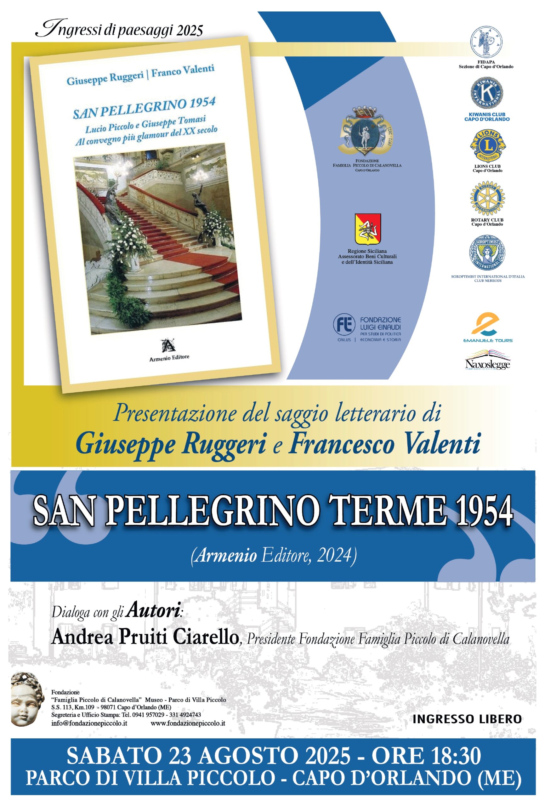 Presentazione del libro “San Pellegrino Terme 1954” di Giuseppe Ruggeri e Francesco Valenti