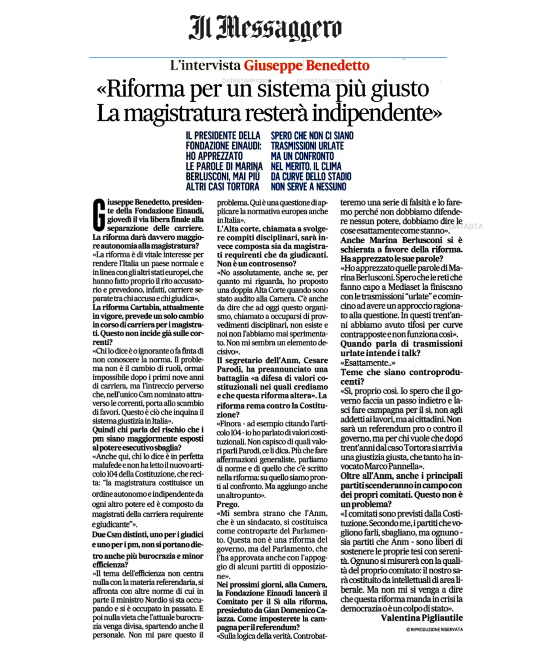 Riforma per un sistema più giusto. La magistratura resterà indipendente