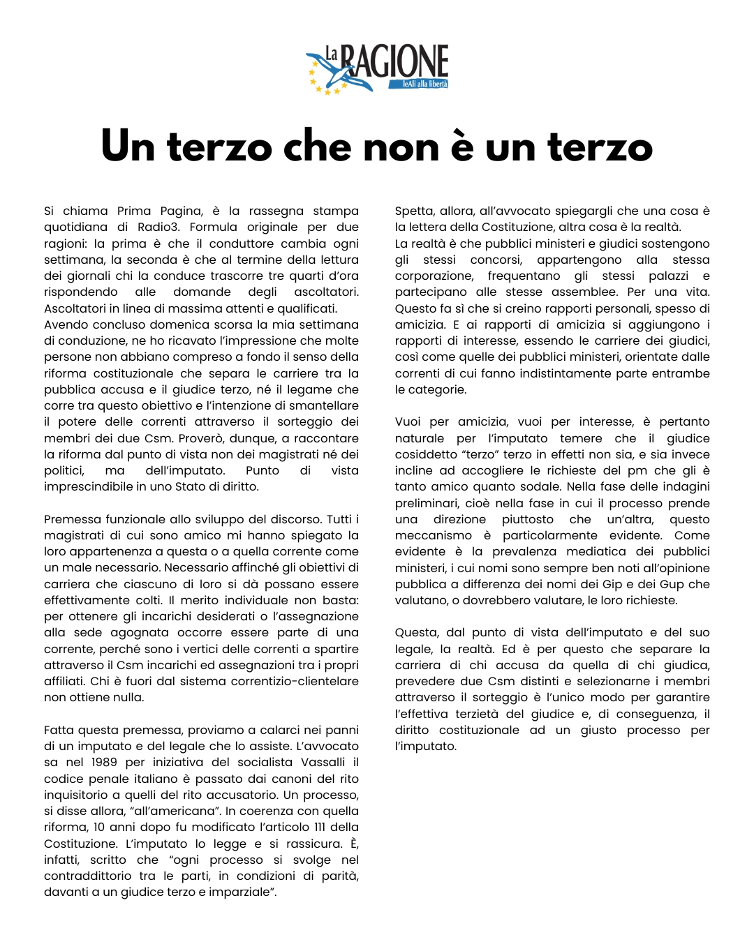 Un terzo che non è un terzo