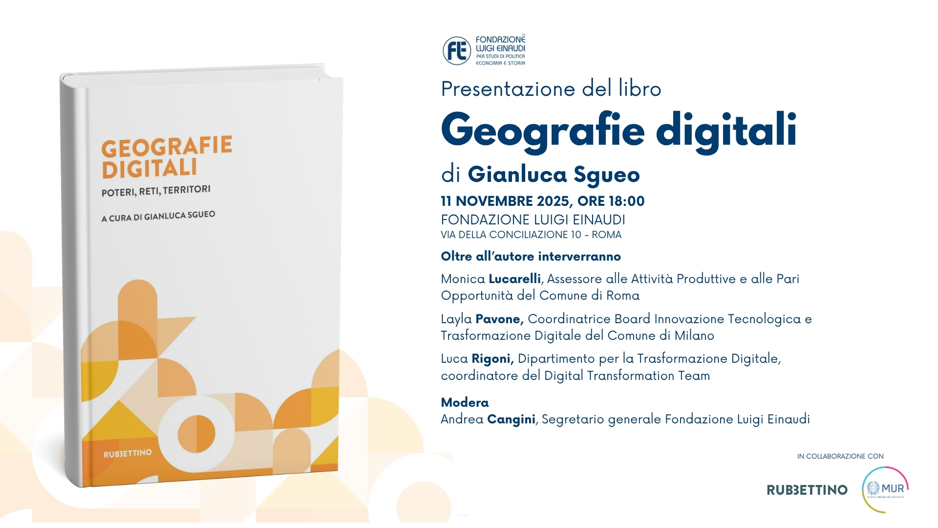 Presentazione del libro “Geografie digitali” di Gianluca Sgueo