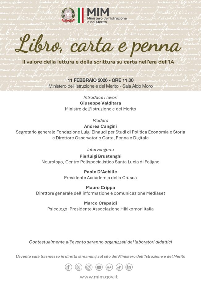 Libro, carta e penna. Il valore della lettura e della scrittura su carta nell’era dell’IA