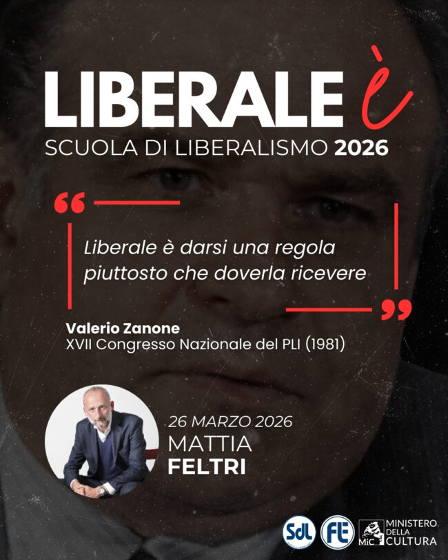 Scuola di Liberalismo 2026: Mattia Feltri: Liberale è darsi una regola piuttosto che doverla ricevere