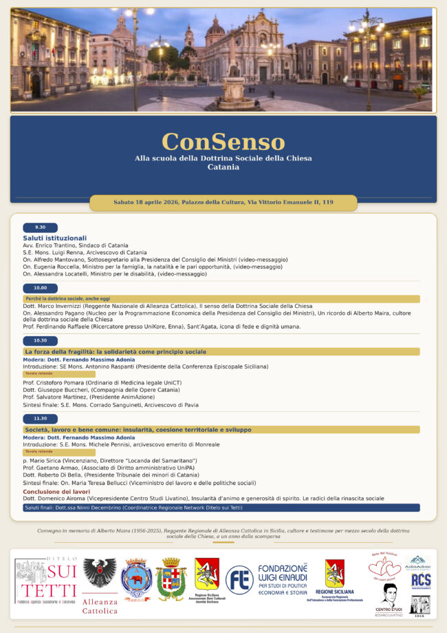 ConSenso – Alla scuola della Dottrina Sociale della Chiesa