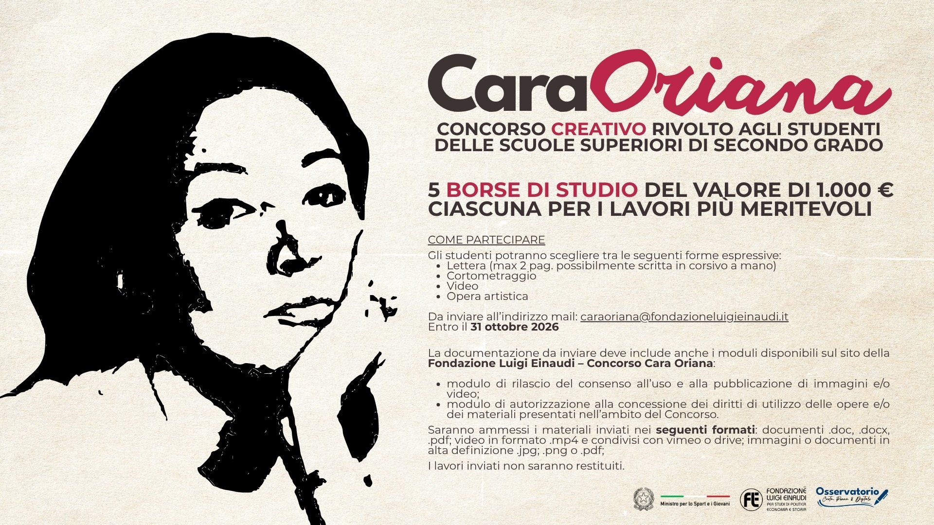 Concorso Cara Oriana