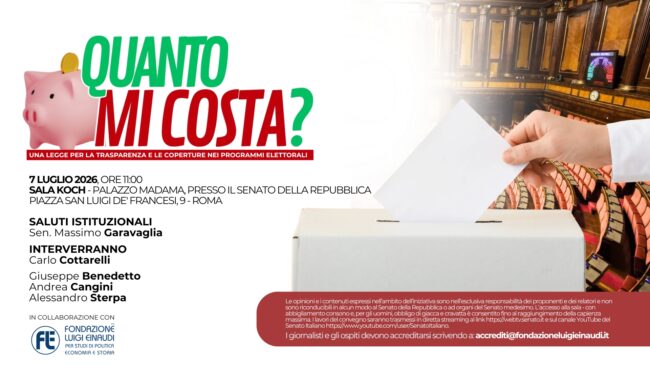 Quanto mi costa? Una legge per la trasparenza e le coperture nei programmi elettorali