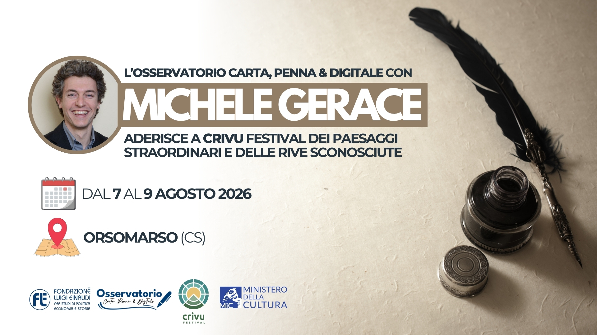 L’Osservatorio Carta, Penna & Digitale aderisce a Crivu Festival dei paesaggi straordinari e delle rive sconosciute