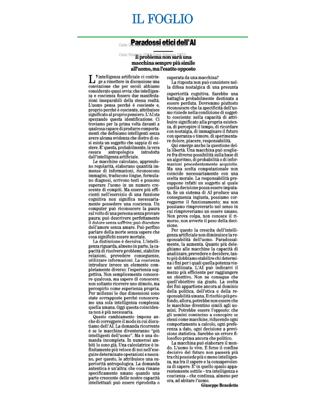 Paradossi etici dell’AI Paradossi etici dell’AI