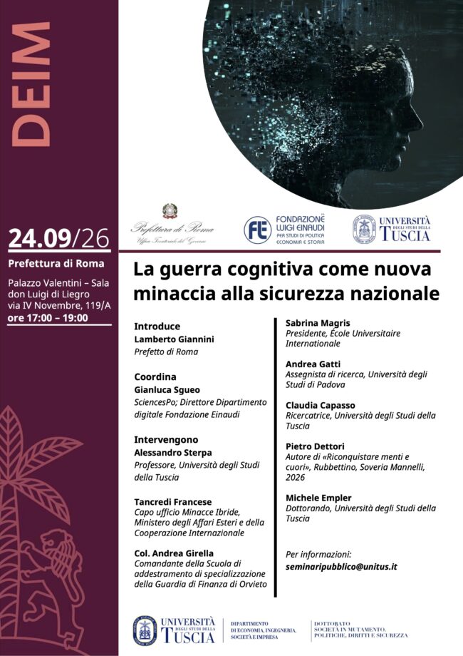 La guerra cognitiva come nuova minaccia alla sicurezza nazionale