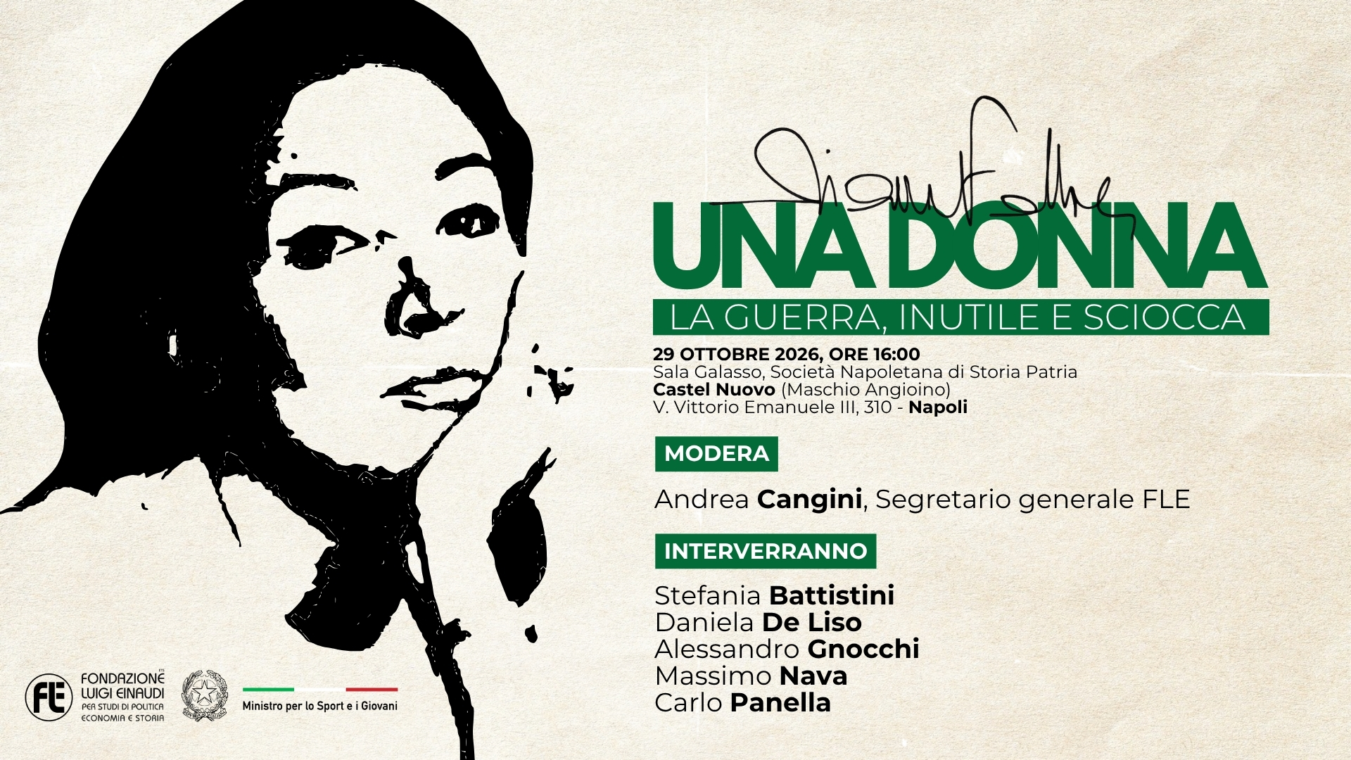 Oriana Fallaci. Una donna. La guerra, inutile e sciocca